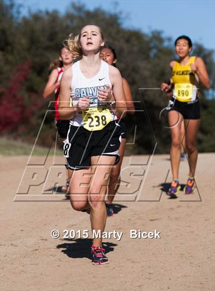 Thumbnail 2 in CIF Cross Country Championships (D5 Girls Race) photogallery.