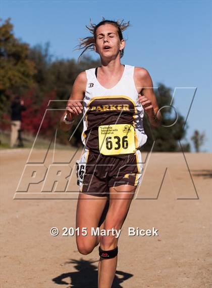 Thumbnail 1 in CIF Cross Country Championships (D5 Girls Race) photogallery.