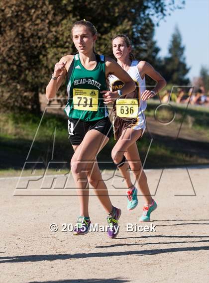 Thumbnail 1 in CIF Cross Country Championships (D5 Girls Race) photogallery.