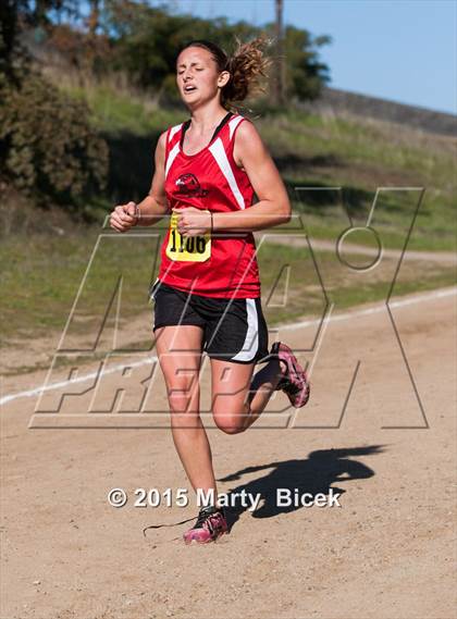 Thumbnail 2 in CIF Cross Country Championships (D5 Girls Race) photogallery.