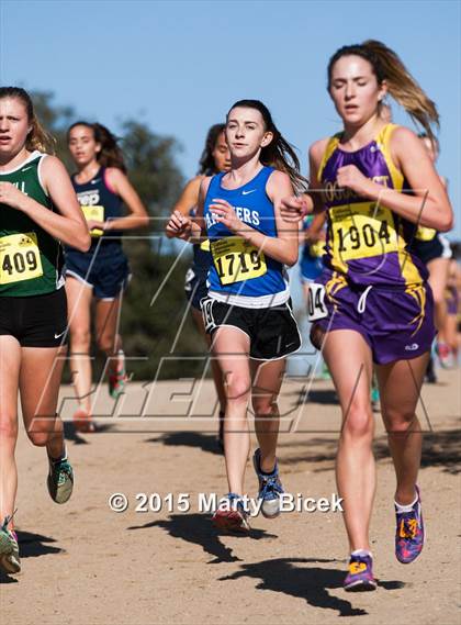 Thumbnail 2 in CIF Cross Country Championships (D5 Girls Race) photogallery.
