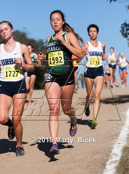 Thumbnail 2 in CIF Cross Country Championships (D5 Girls Race) photogallery.