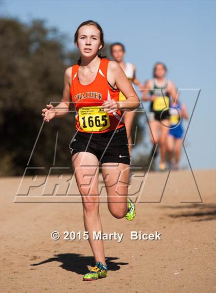 Thumbnail 1 in CIF Cross Country Championships (D5 Girls Race) photogallery.