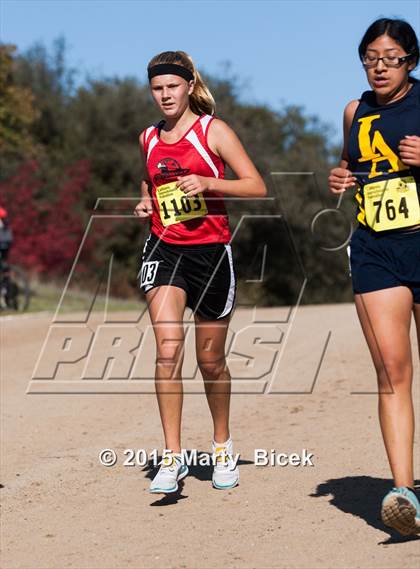 Thumbnail 2 in CIF Cross Country Championships (D5 Girls Race) photogallery.