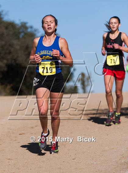 Thumbnail 1 in CIF Cross Country Championships (D5 Girls Race) photogallery.