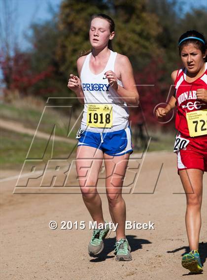 Thumbnail 3 in CIF Cross Country Championships (D5 Girls Race) photogallery.