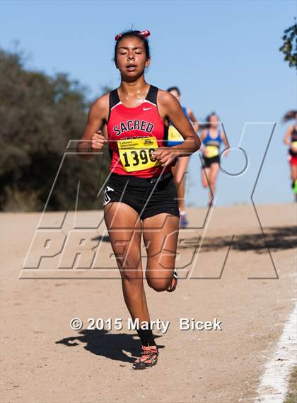 Thumbnail 1 in CIF Cross Country Championships (D5 Girls Race) photogallery.
