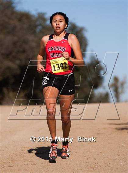 Thumbnail 2 in CIF Cross Country Championships (D5 Girls Race) photogallery.