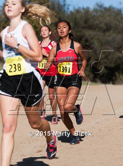 Thumbnail 3 in CIF Cross Country Championships (D5 Girls Race) photogallery.