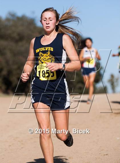 Thumbnail 2 in CIF Cross Country Championships (D5 Girls Race) photogallery.