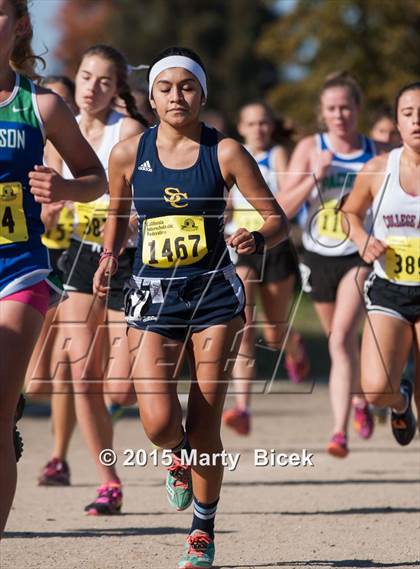 Thumbnail 3 in CIF Cross Country Championships (D5 Girls Race) photogallery.
