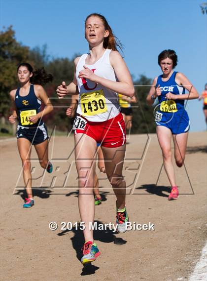 Thumbnail 2 in CIF Cross Country Championships (D5 Girls Race) photogallery.