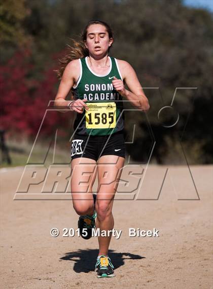 Thumbnail 2 in CIF Cross Country Championships (D5 Girls Race) photogallery.