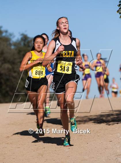 Thumbnail 1 in CIF Cross Country Championships (D5 Girls Race) photogallery.