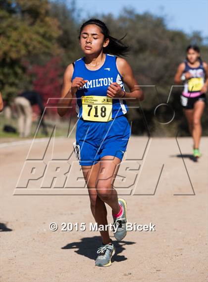 Thumbnail 2 in CIF Cross Country Championships (D5 Girls Race) photogallery.