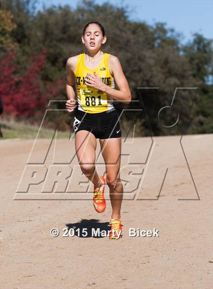 Thumbnail 1 in CIF Cross Country Championships (D5 Girls Race) photogallery.
