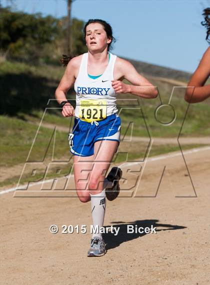 Thumbnail 1 in CIF Cross Country Championships (D5 Girls Race) photogallery.