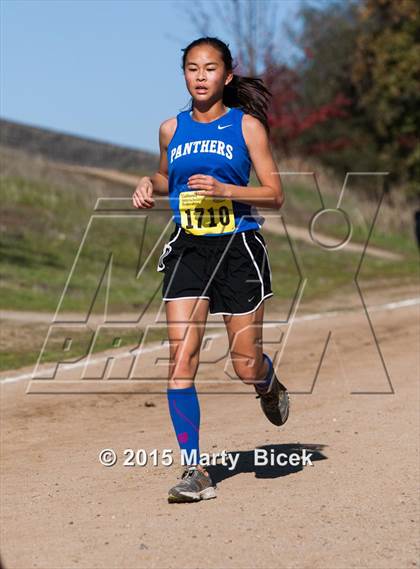 Thumbnail 2 in CIF Cross Country Championships (D5 Girls Race) photogallery.