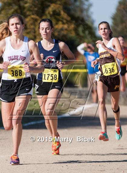 Thumbnail 3 in CIF Cross Country Championships (D5 Girls Race) photogallery.