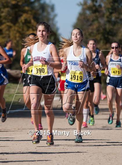 Thumbnail 1 in CIF Cross Country Championships (D5 Girls Race) photogallery.