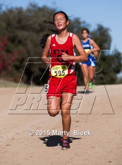 Thumbnail 2 in CIF Cross Country Championships (D5 Girls Race) photogallery.
