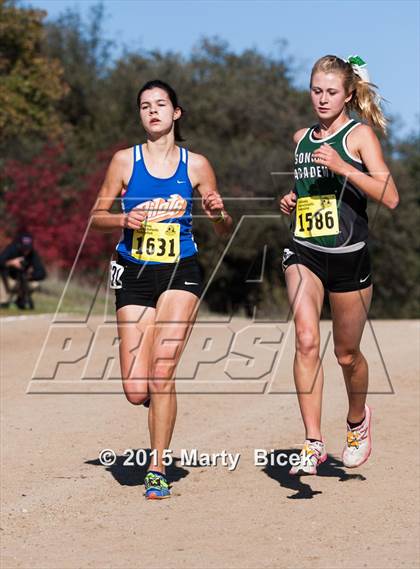 Thumbnail 1 in CIF Cross Country Championships (D5 Girls Race) photogallery.