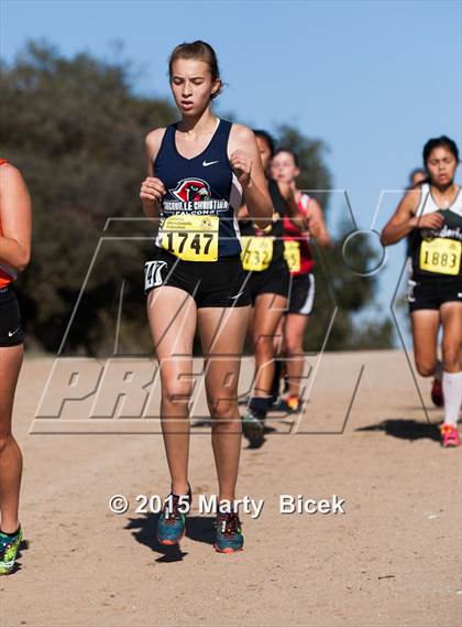 Thumbnail 3 in CIF Cross Country Championships (D5 Girls Race) photogallery.