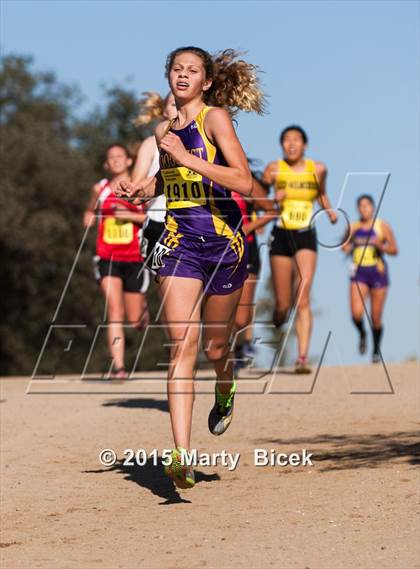 Thumbnail 2 in CIF Cross Country Championships (D5 Girls Race) photogallery.