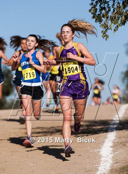 Thumbnail 1 in CIF Cross Country Championships (D5 Girls Race) photogallery.