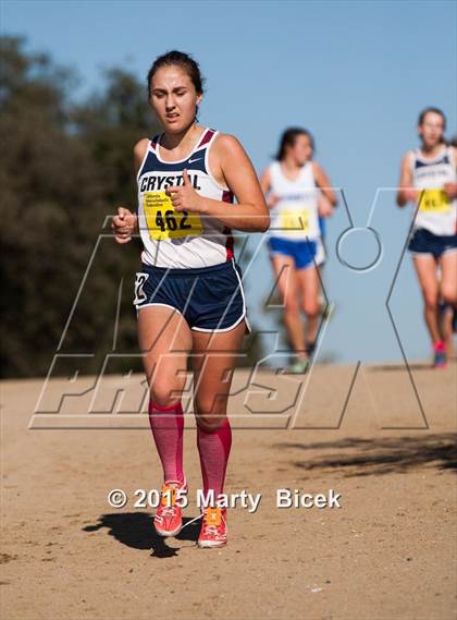 Thumbnail 2 in CIF Cross Country Championships (D5 Girls Race) photogallery.