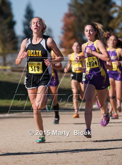 Thumbnail 1 in CIF Cross Country Championships (D5 Girls Race) photogallery.