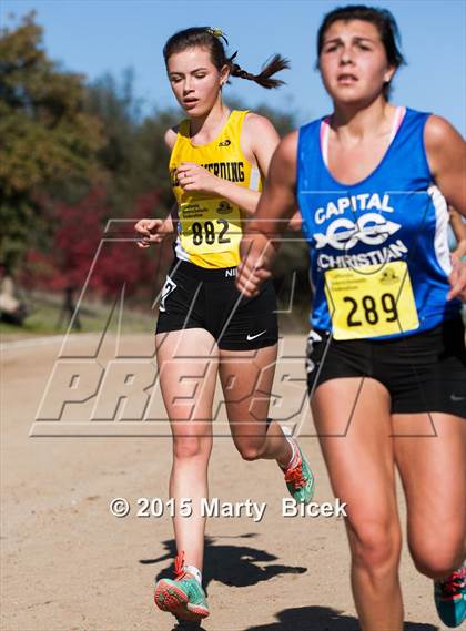 Thumbnail 1 in CIF Cross Country Championships (D5 Girls Race) photogallery.