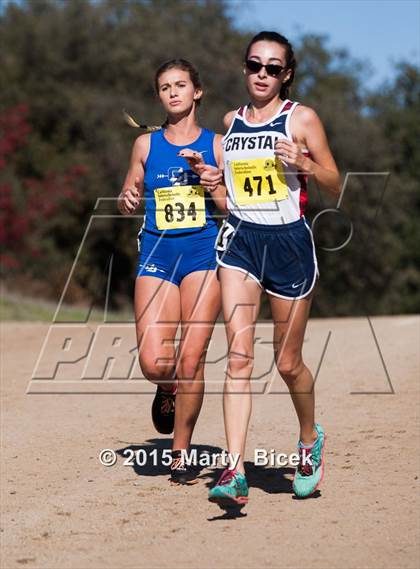 Thumbnail 1 in CIF Cross Country Championships (D5 Girls Race) photogallery.