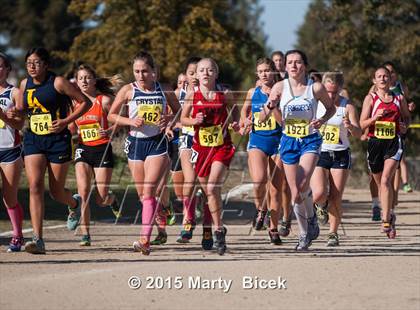 Thumbnail 2 in CIF Cross Country Championships (D5 Girls Race) photogallery.