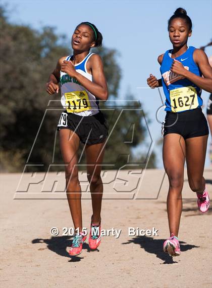 Thumbnail 2 in CIF Cross Country Championships (D5 Girls Race) photogallery.