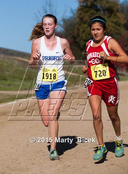 Thumbnail 1 in CIF Cross Country Championships (D5 Girls Race) photogallery.