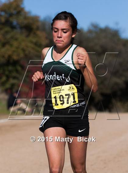 Thumbnail 2 in CIF Cross Country Championships (D5 Girls Race) photogallery.