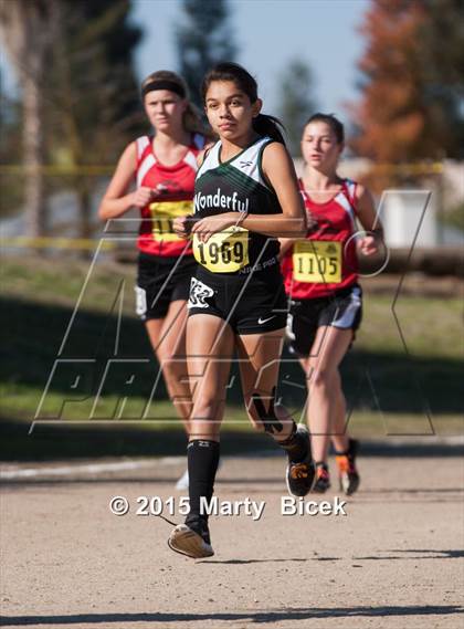 Thumbnail 2 in CIF Cross Country Championships (D5 Girls Race) photogallery.