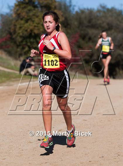 Thumbnail 2 in CIF Cross Country Championships (D5 Girls Race) photogallery.