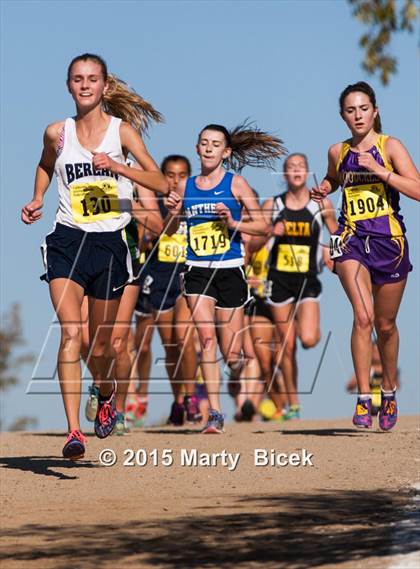 Thumbnail 1 in CIF Cross Country Championships (D5 Girls Race) photogallery.