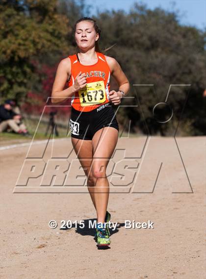 Thumbnail 3 in CIF Cross Country Championships (D5 Girls Race) photogallery.