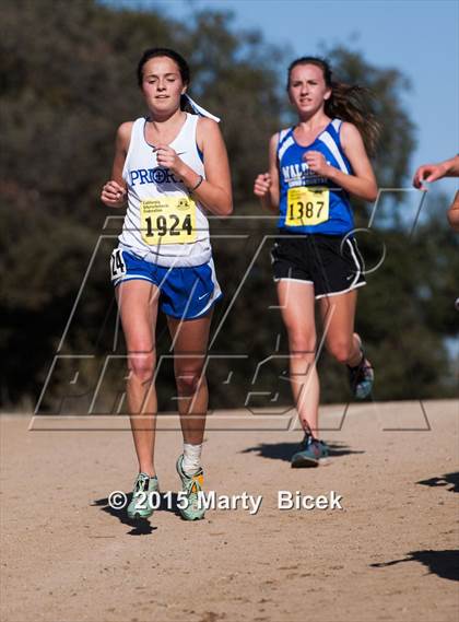 Thumbnail 1 in CIF Cross Country Championships (D5 Girls Race) photogallery.