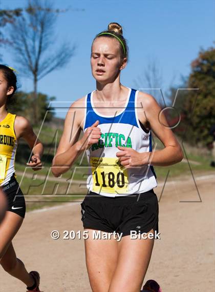 Thumbnail 1 in CIF Cross Country Championships (D5 Girls Race) photogallery.