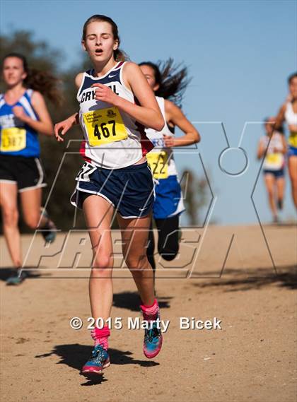 Thumbnail 2 in CIF Cross Country Championships (D5 Girls Race) photogallery.
