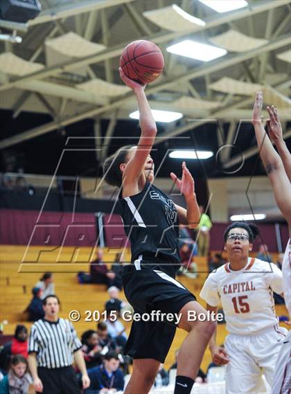 Thumbnail 2 in Capital Prep vs. South Medford (Spalding HoopHall Classic) photogallery.