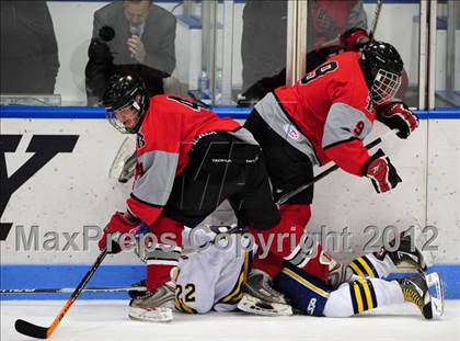 Thumbnail 3 in NFA/St. Bernard/Bacon Academy vs. Newington/Berlin (CIAC Division III Semifinal) photogallery.