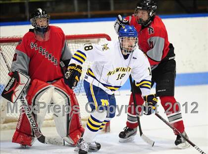 Thumbnail 3 in NFA/St. Bernard/Bacon Academy vs. Newington/Berlin (CIAC Division III Semifinal) photogallery.