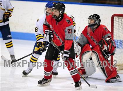 Thumbnail 3 in NFA/St. Bernard/Bacon Academy vs. Newington/Berlin (CIAC Division III Semifinal) photogallery.