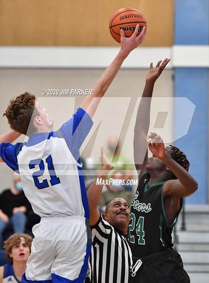 Thumbnail 1 in Brentwood Christian vs Veritas Academy (St. Dominic Savio Tournament) photogallery.