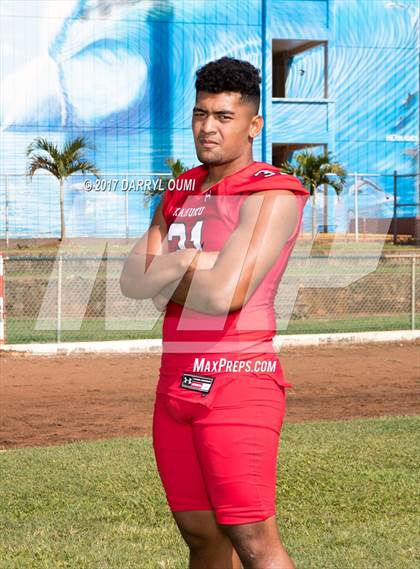 Thumbnail 1 in Kahuku (Preseason Early Contenders Photo Shoot) photogallery.